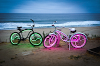Beach Bikes parked