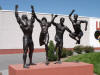 Statue of Olympic Athletes stands at entrance
