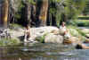 Soaking feet atTuolumne Meadows , Yosemite